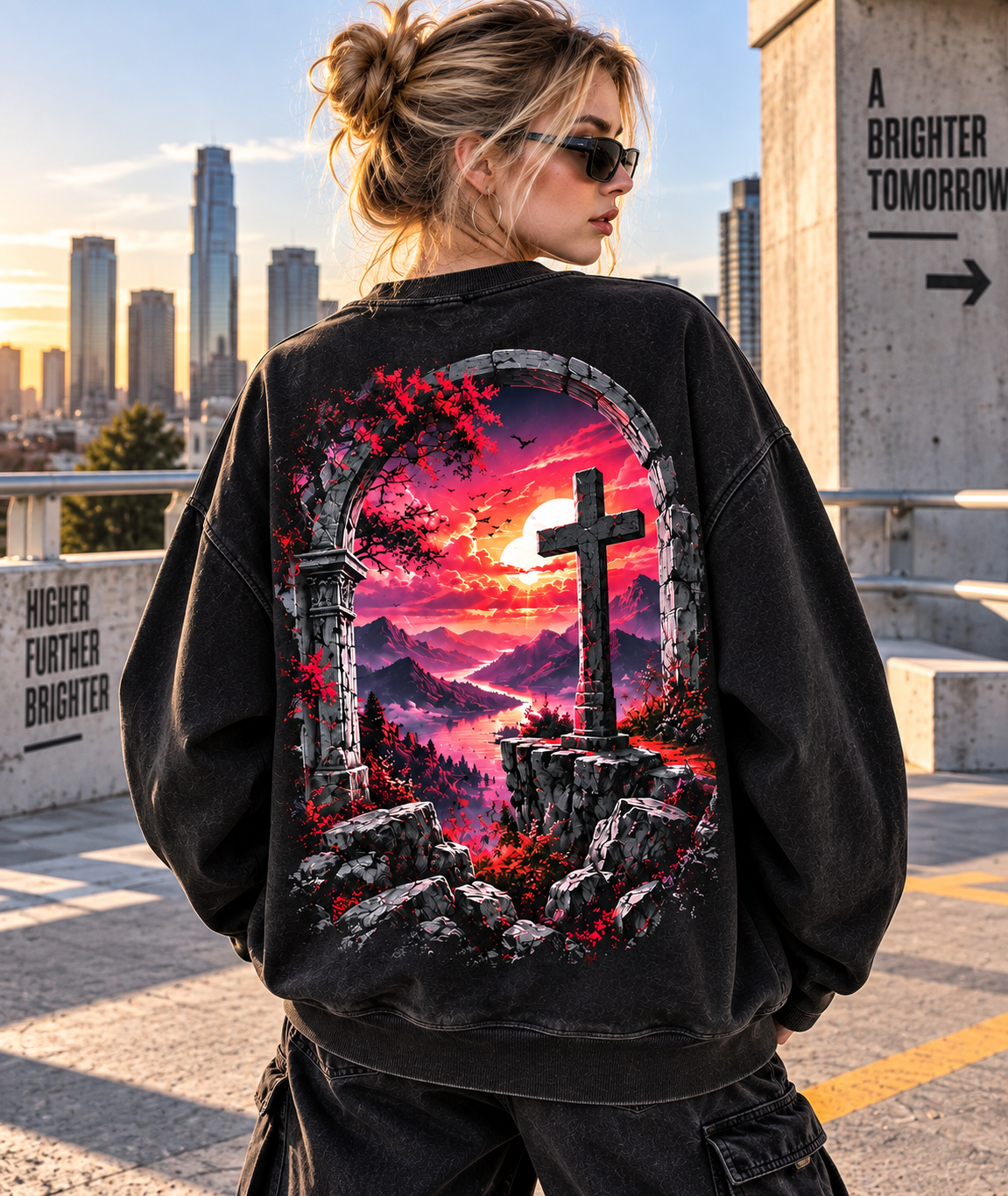 A Brighter Tomorrow – Vintage Cross Sweatshirt