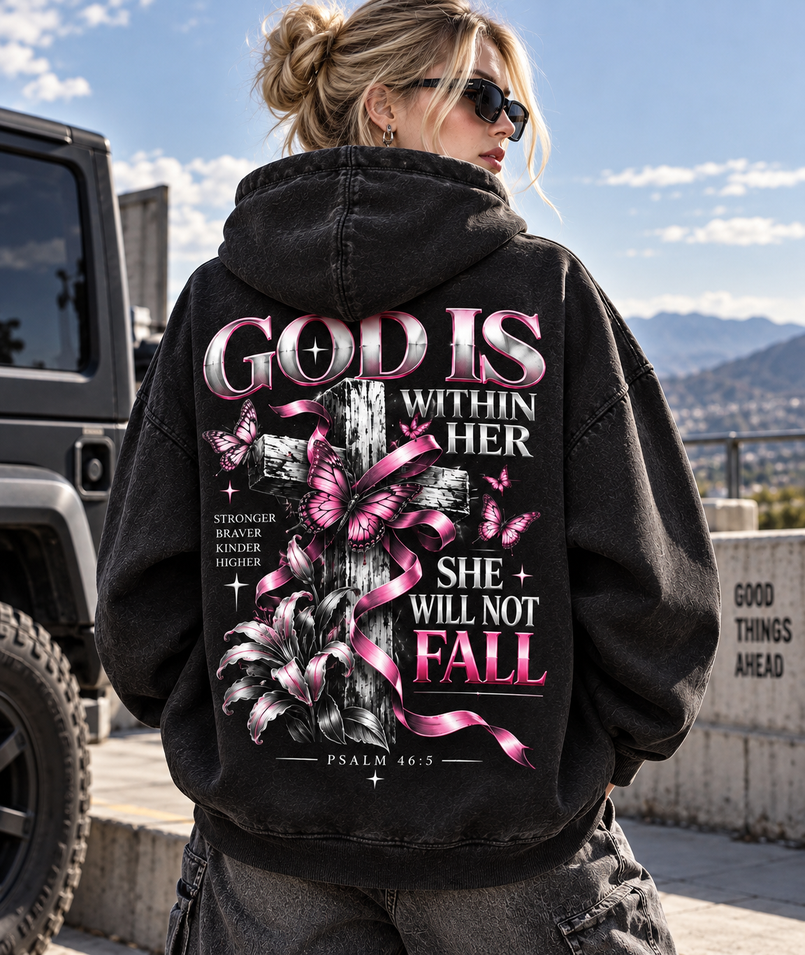 God Is Within Her – Vintage Faith Hoodie
