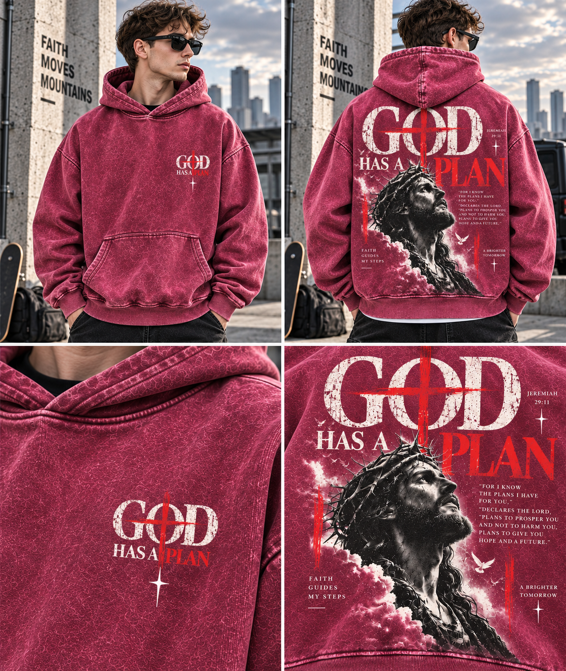 GOD Has a Plan – Vintage Faith Hoodie
