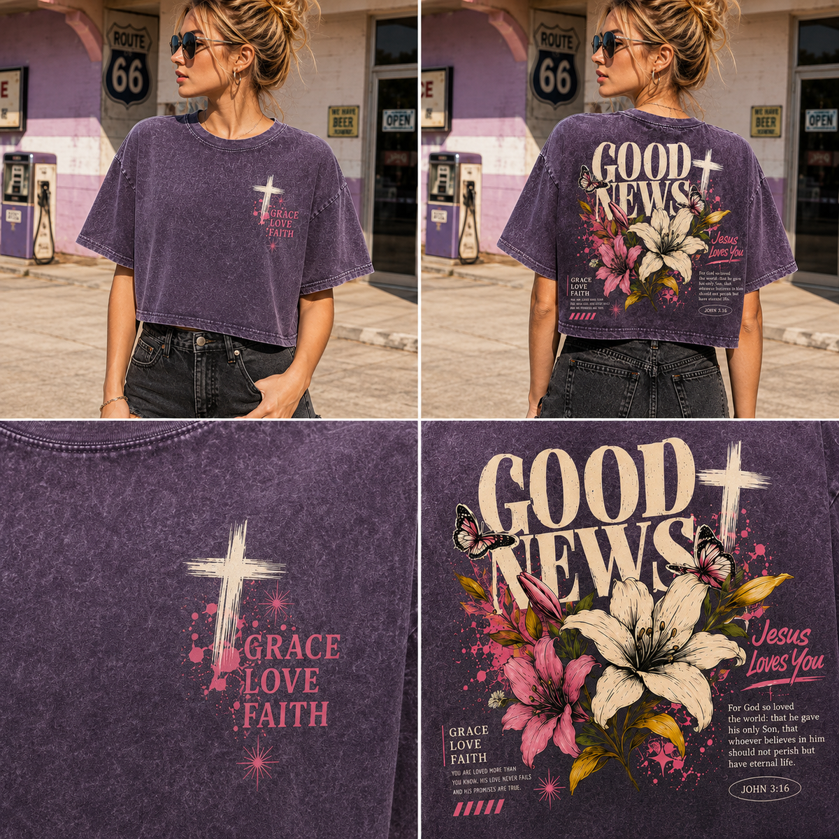 Good News Vintage Crop Top