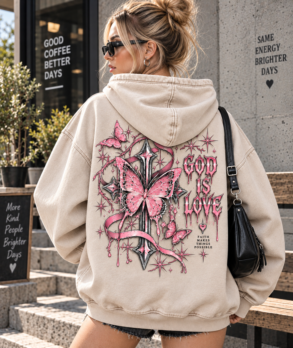Vintage Butterfly “God Is Love” Hoodie