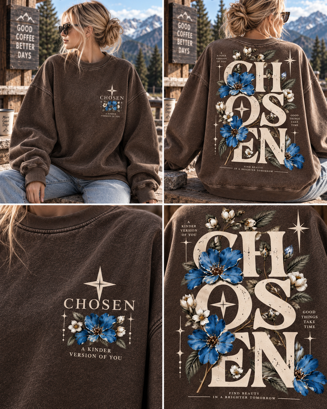CHOSEN Floral Vintage Sweatshirt