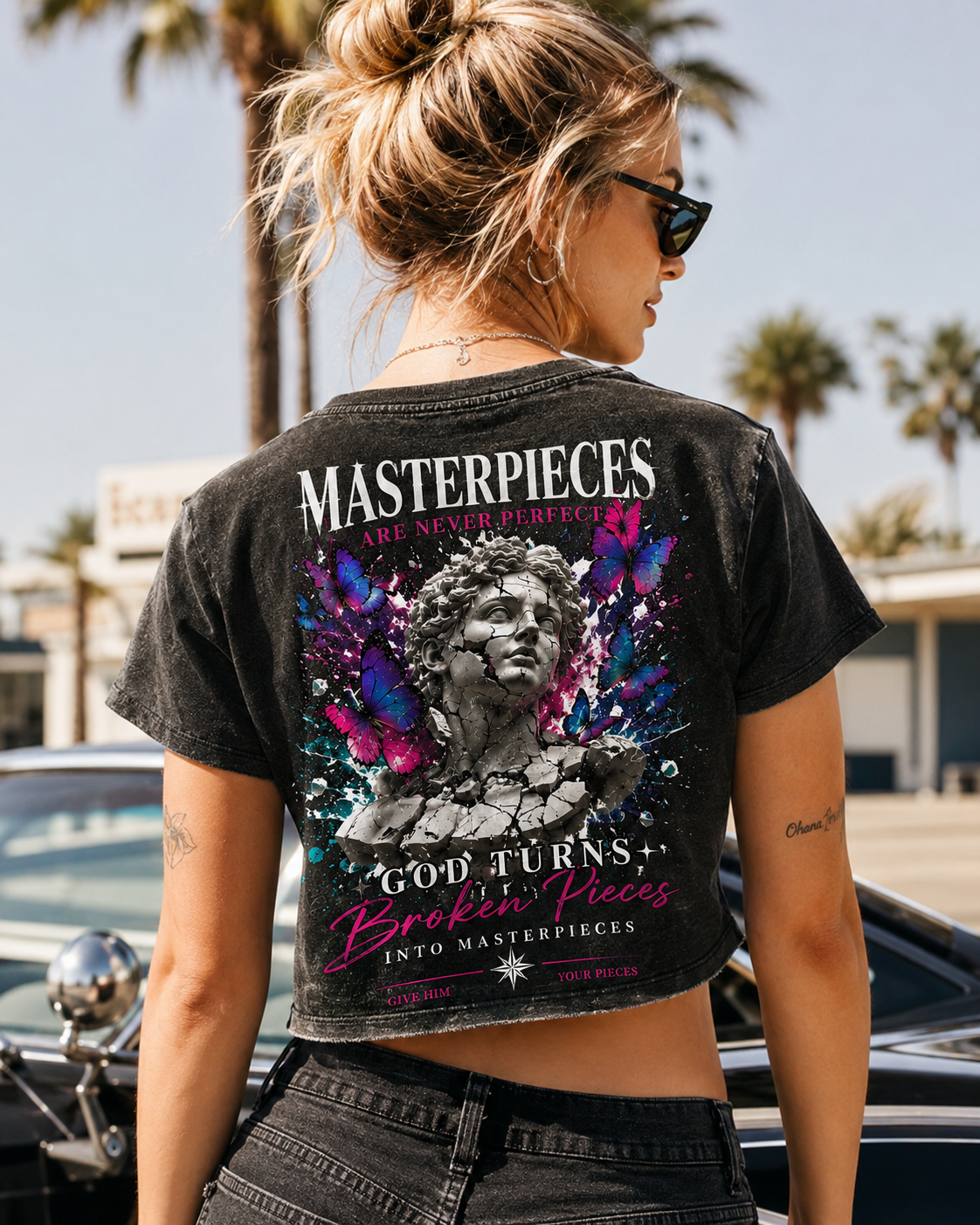 Masterpieces Broken Pieces – Vintage Faith Crop Top