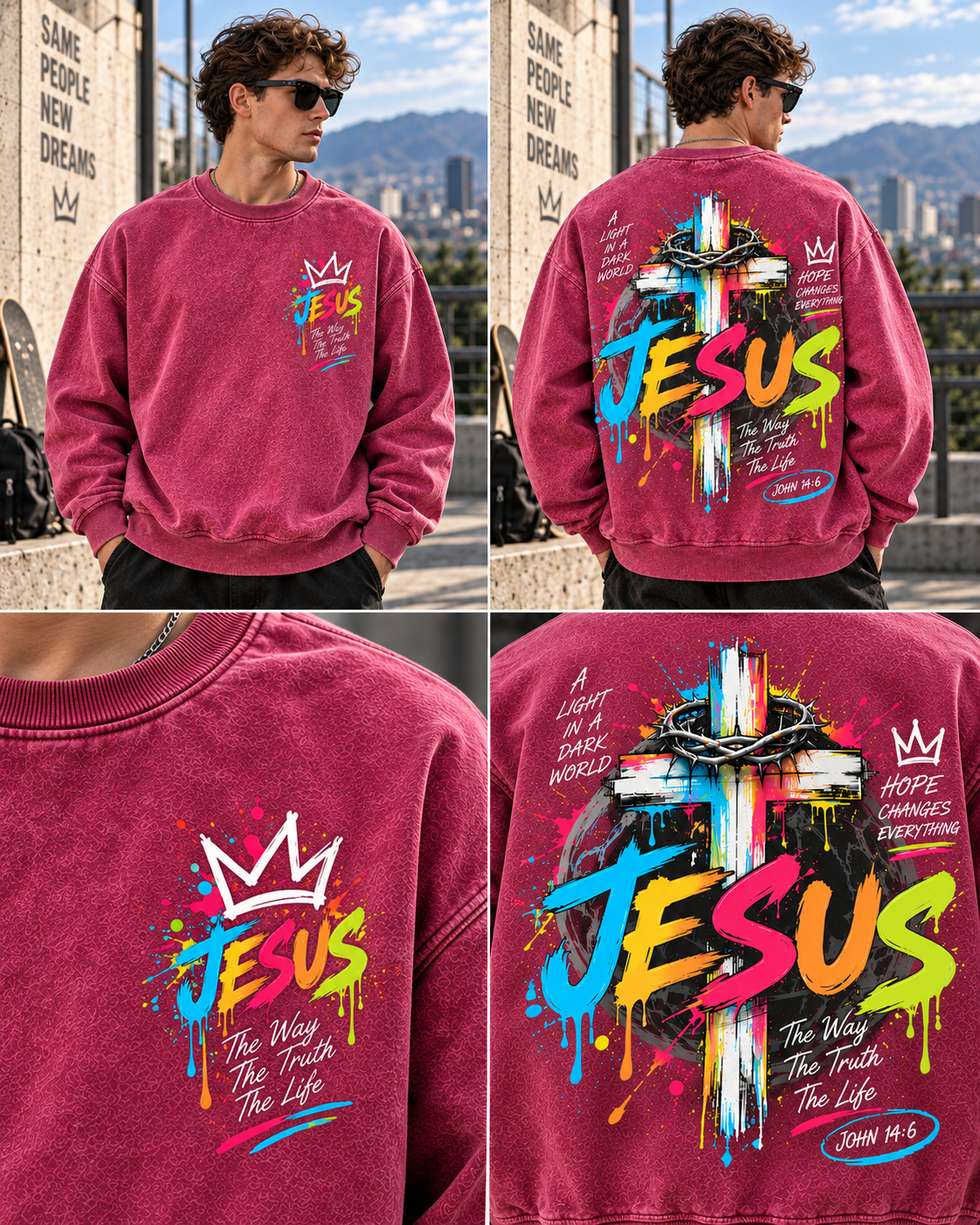 Faith Streetwear – Jesus Vintage Sweatshirt