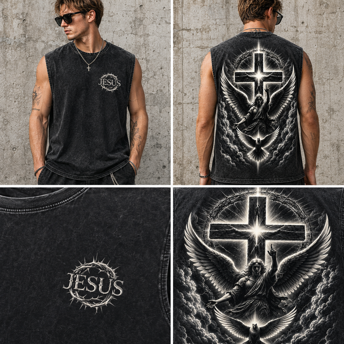 Jesus Angel Vintage Wash Tee