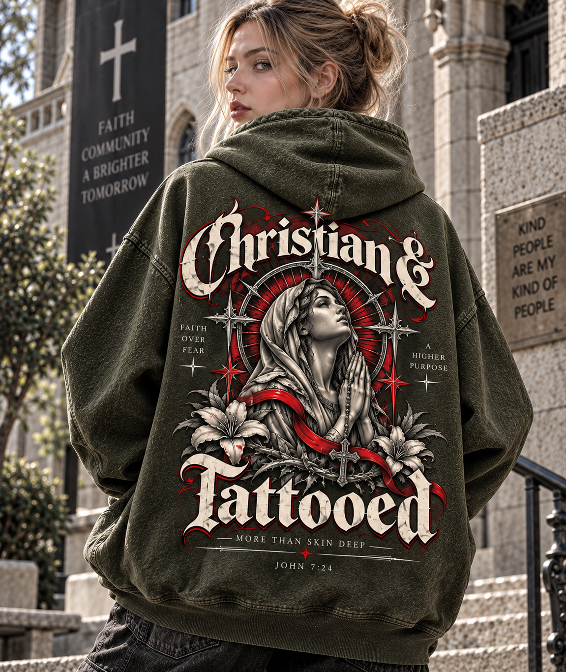 Christian & Tattooed – Vintage Faith Hoodie