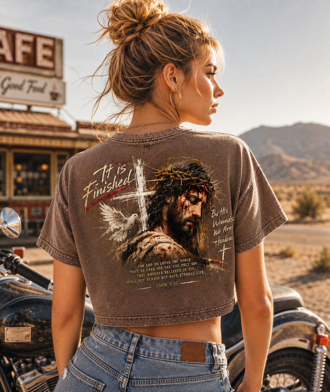It Is Finished – Vintage Faith Crop Top