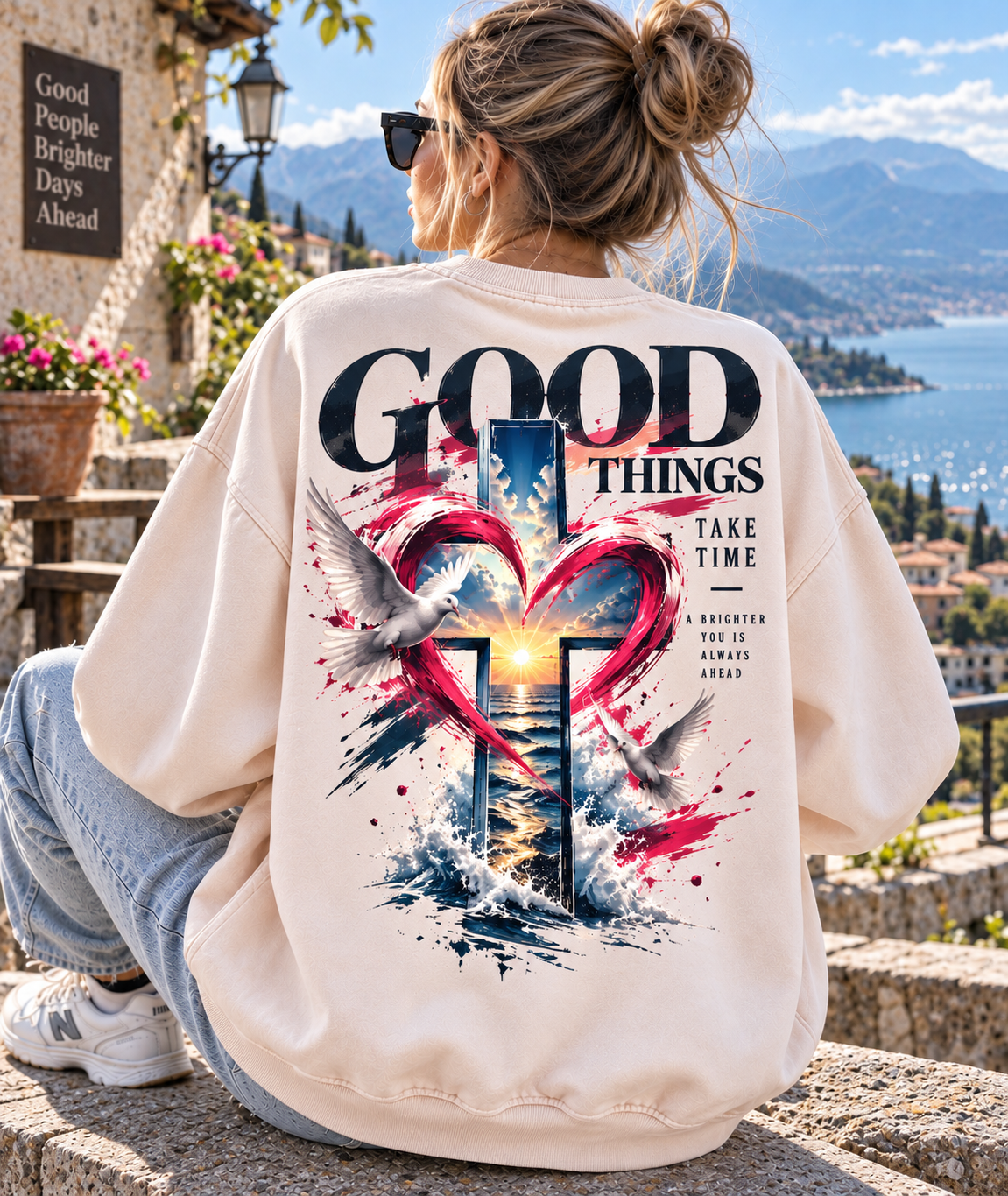 Good Things Take Time – Vintage Graphic Sweatshirt