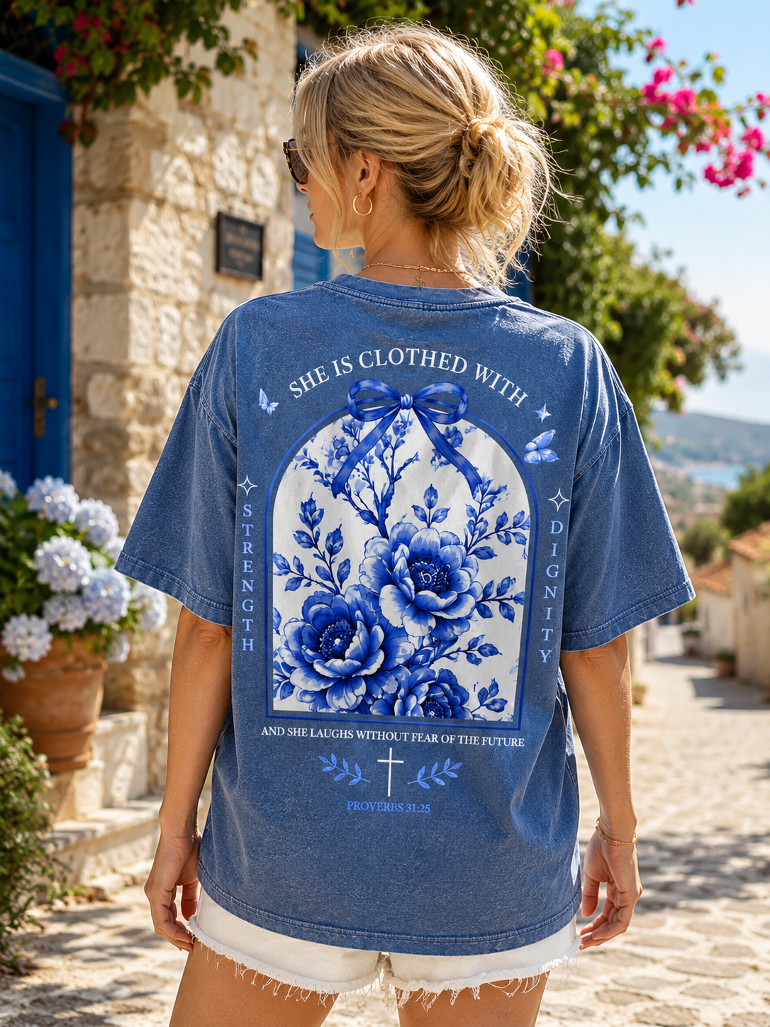 Grace & Strength Vintage Floral Tee