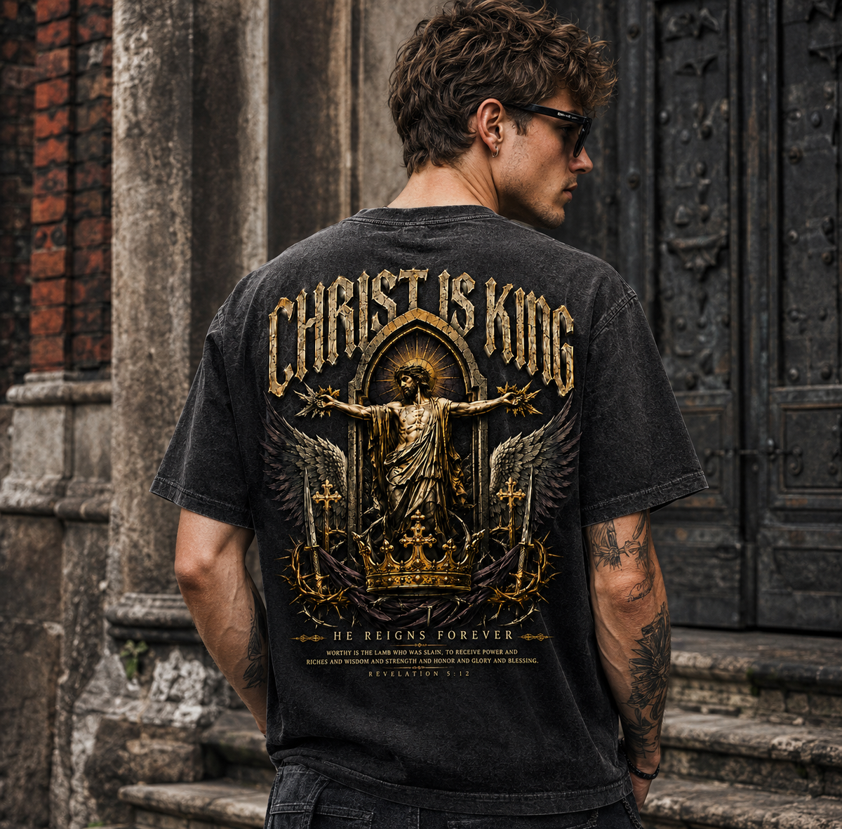 Christ Is King Vintage Graphic Tee
