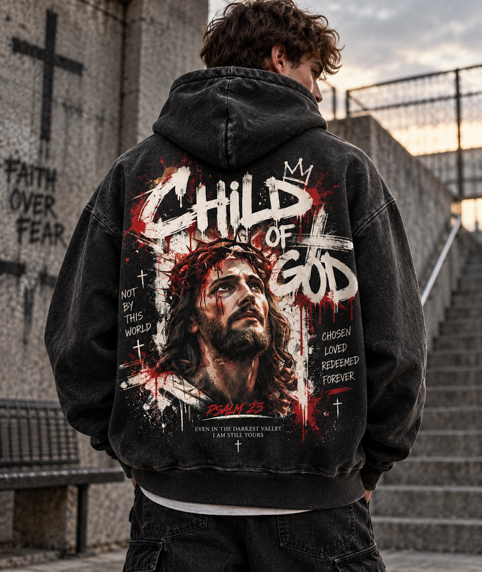 Child of God Vintage Hoodie – Faith Streetwear