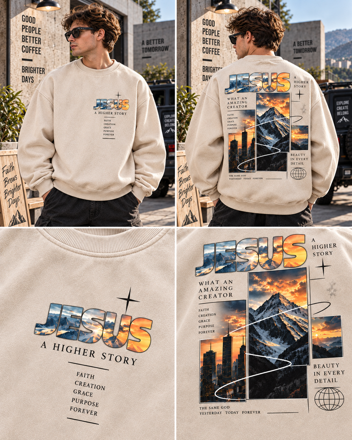 JESUS Higher Story Vintage Sweatshirt