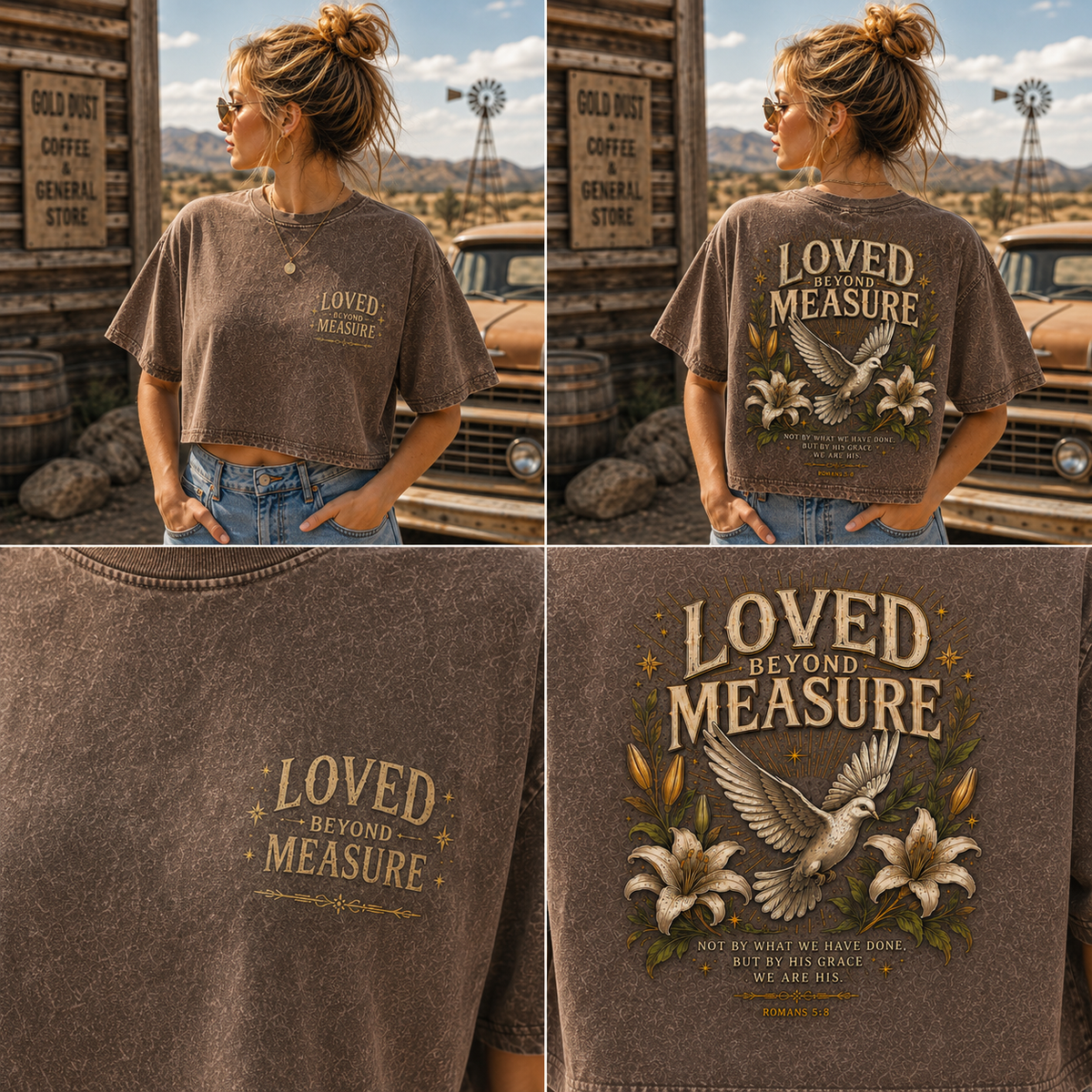 Loved Beyond Measure – Vintage Grace Crop Top