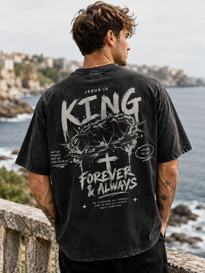 Vintage Faith Graphic T-Shirt – Jesus Is King