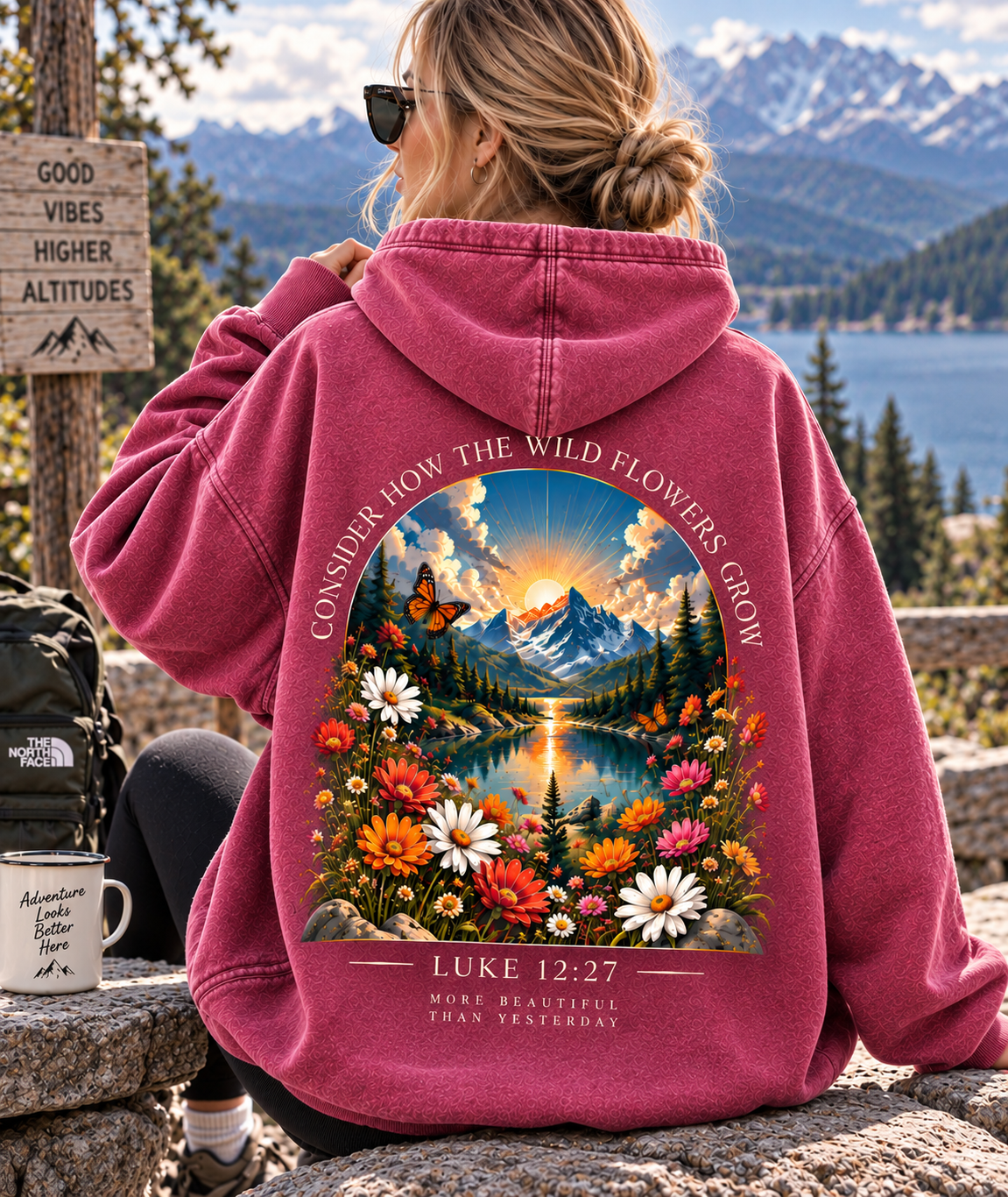Wildflower Luke 12:27 Hoodie