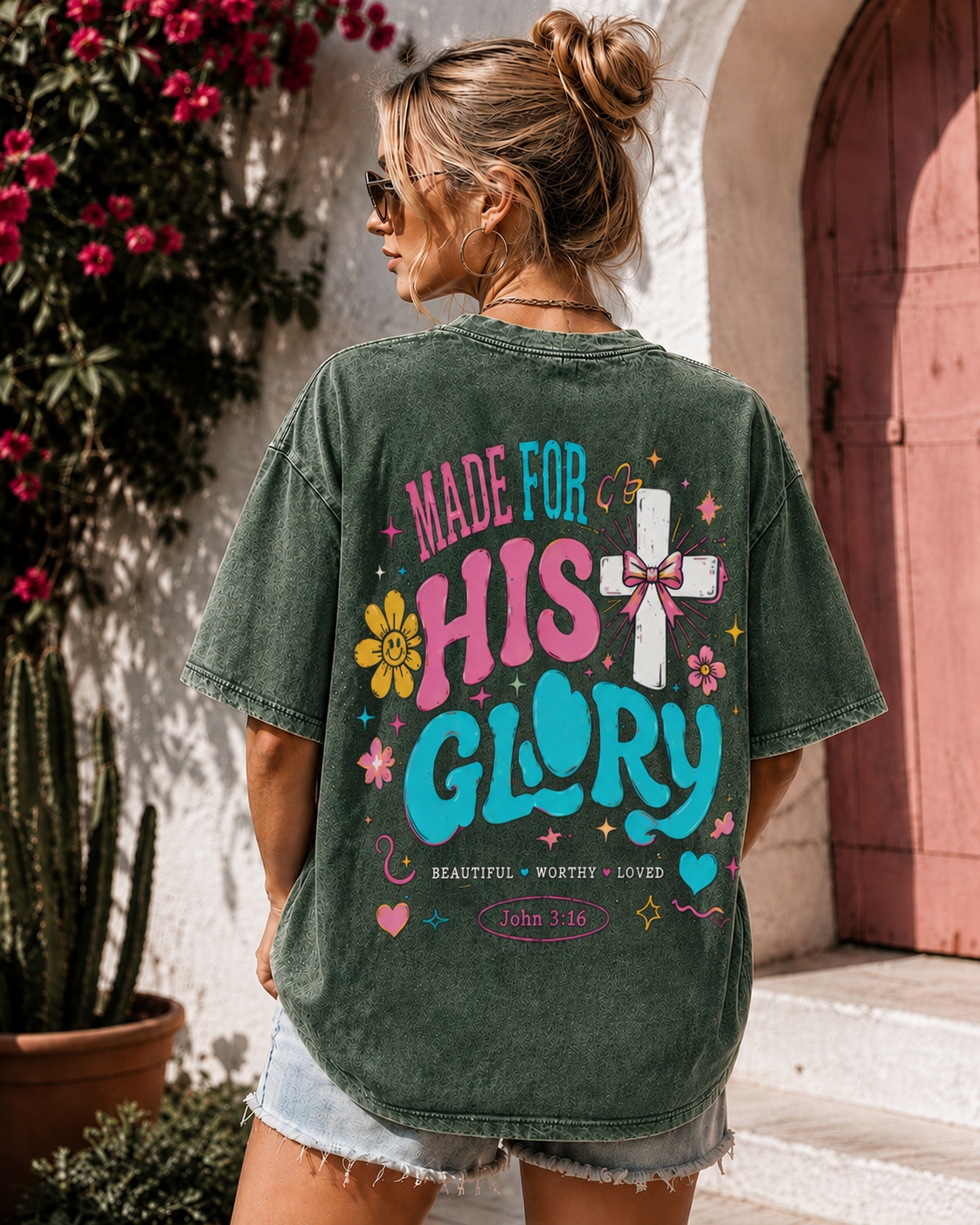 Made For His Glory – Vintage Faith Graphic Tee
