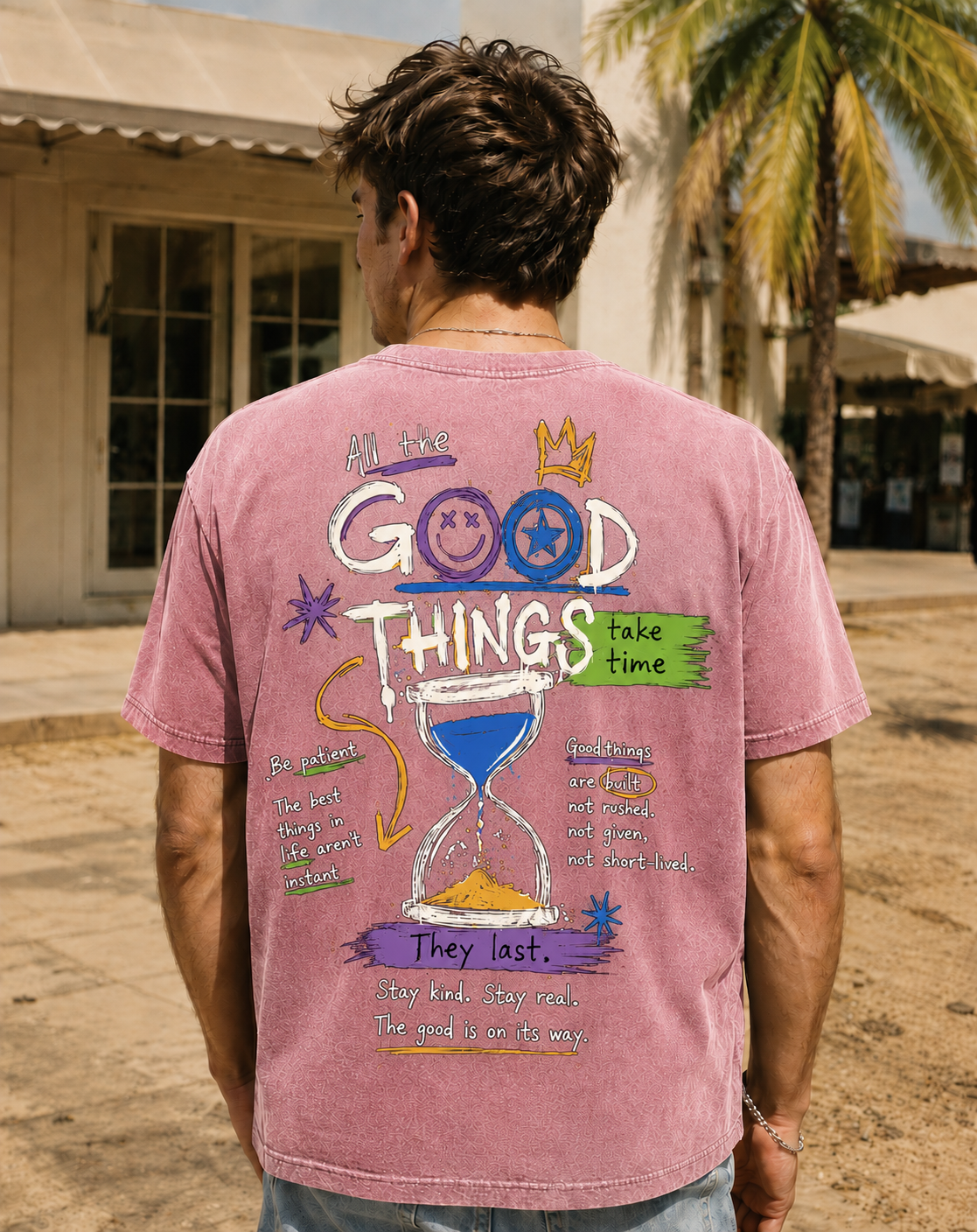 Vintage GOOD THINGS Graphic T-Shirt – Unisex Washed Tee
