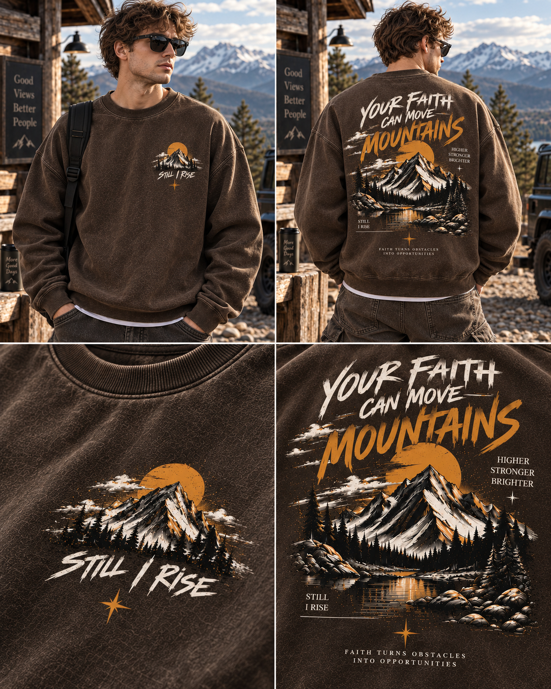 Faith Over Mountains – Vintage Outdoor Sweatshirt