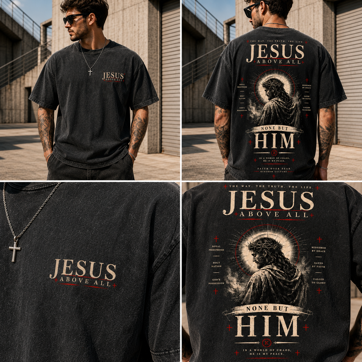 JESUS ABOVE ALL — Vintage Christian T-Shirt