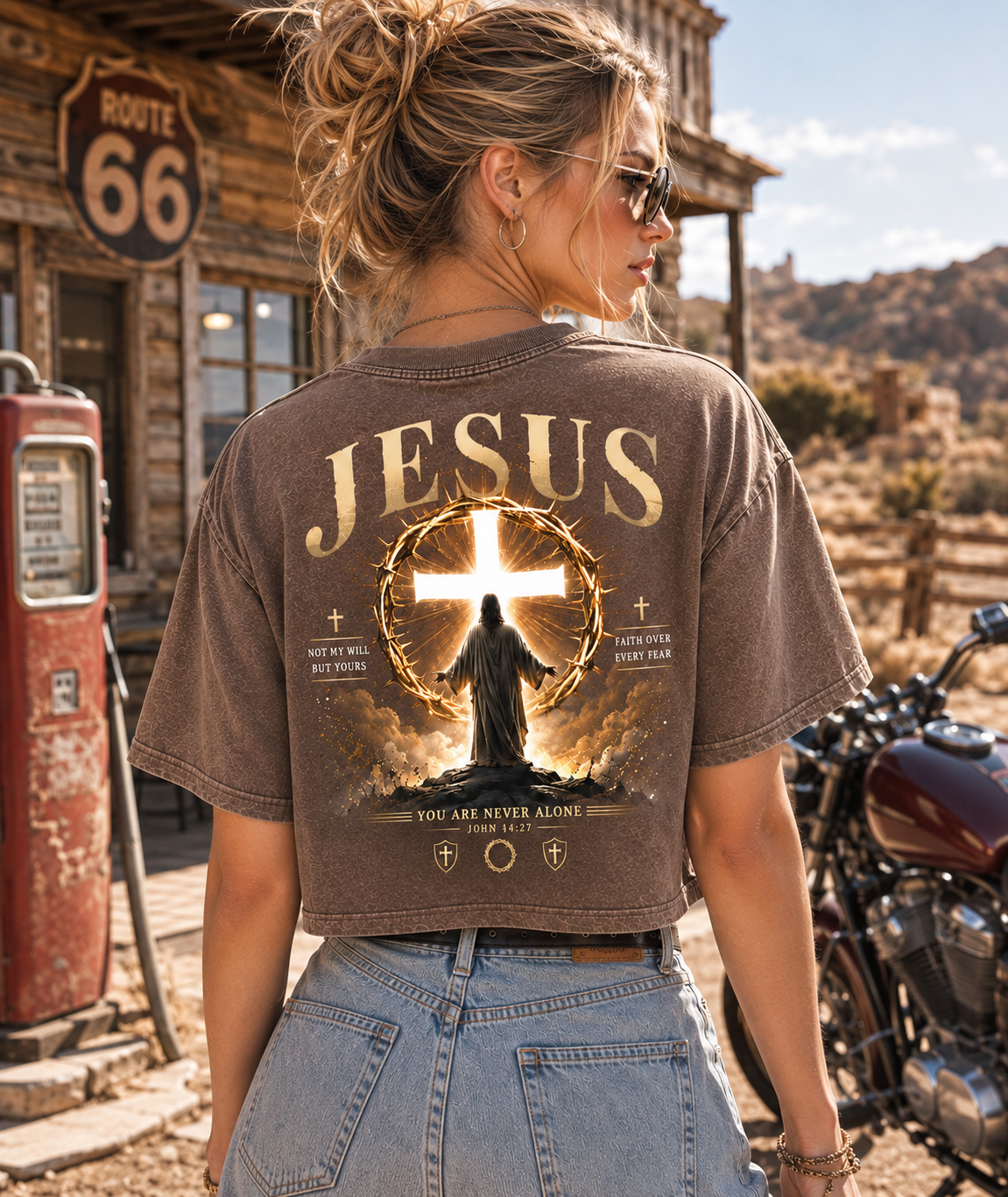 Jesus Faith Crop Top – Vintage Style
