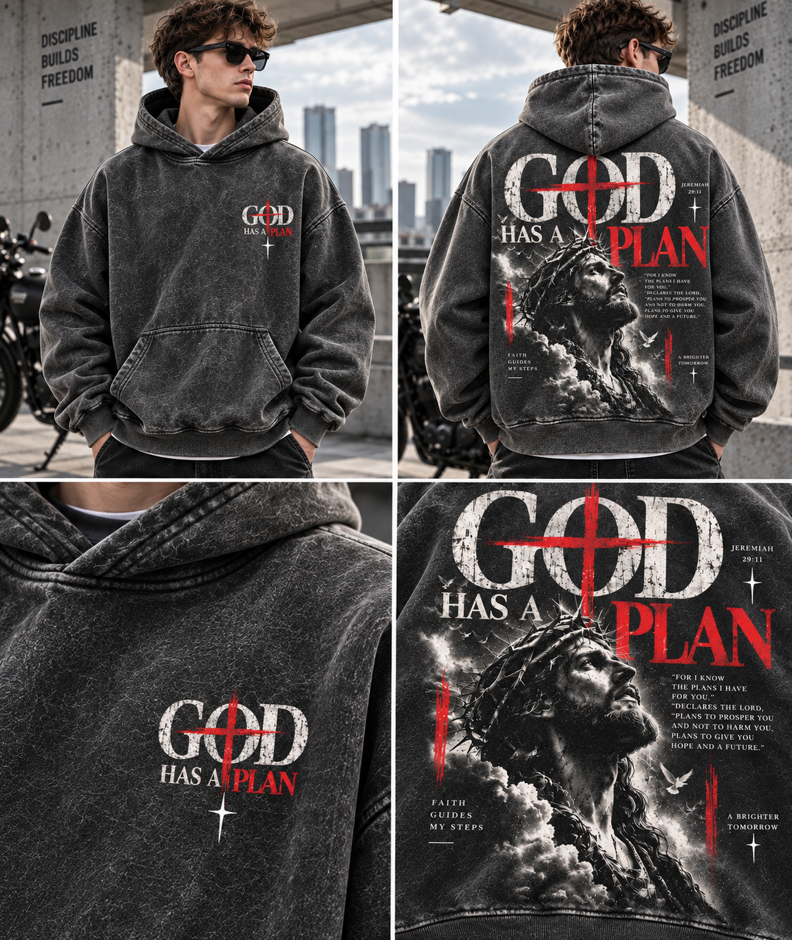 GOD Has a Plan – Vintage Faith Hoodie