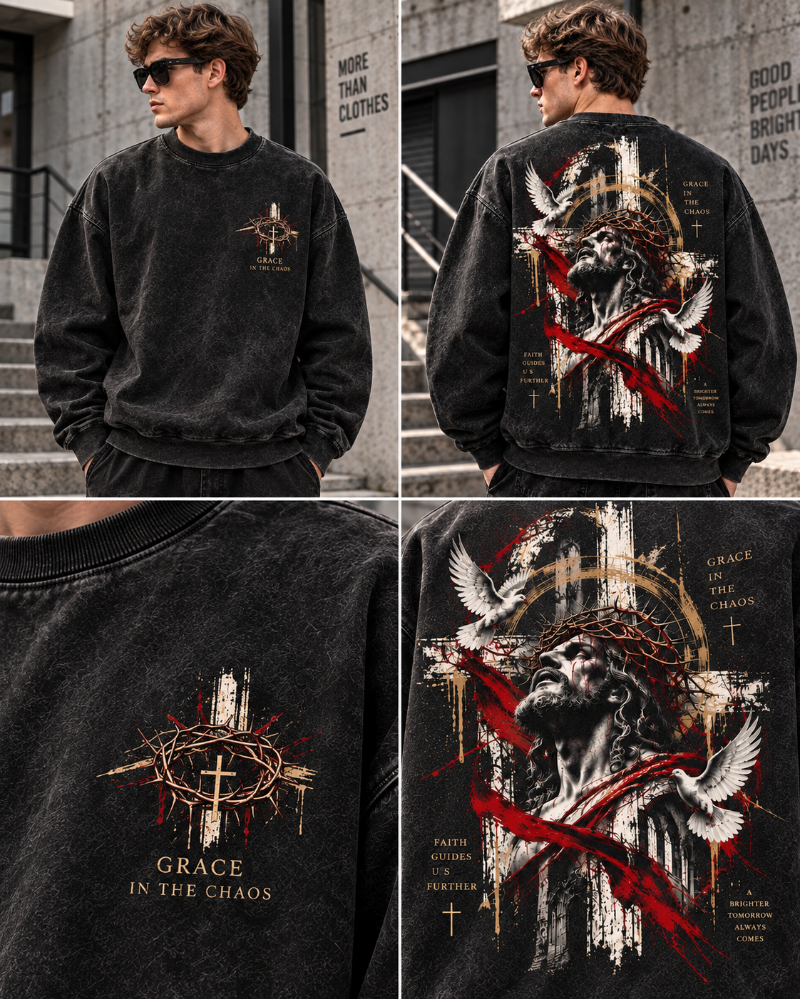 Grace in the Chaos – Vintage Faith Sweatshirt