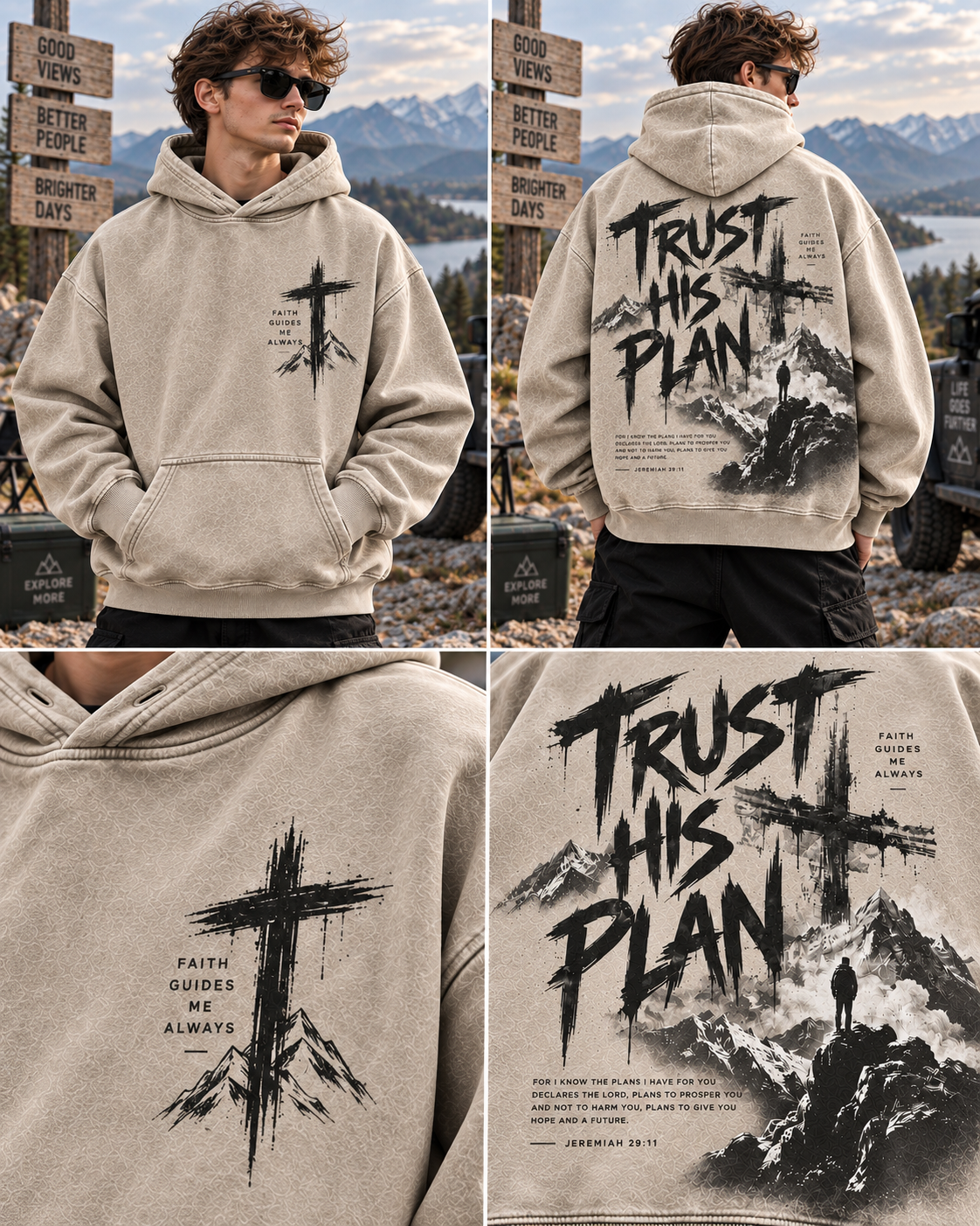 Trust His Plan – Vintage Faith Hoodie