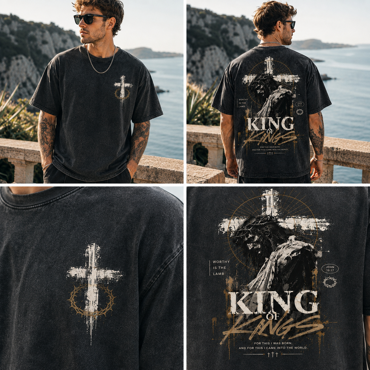 King of Kings Vintage Graphic T-Shirt – Oversized Washed Tee