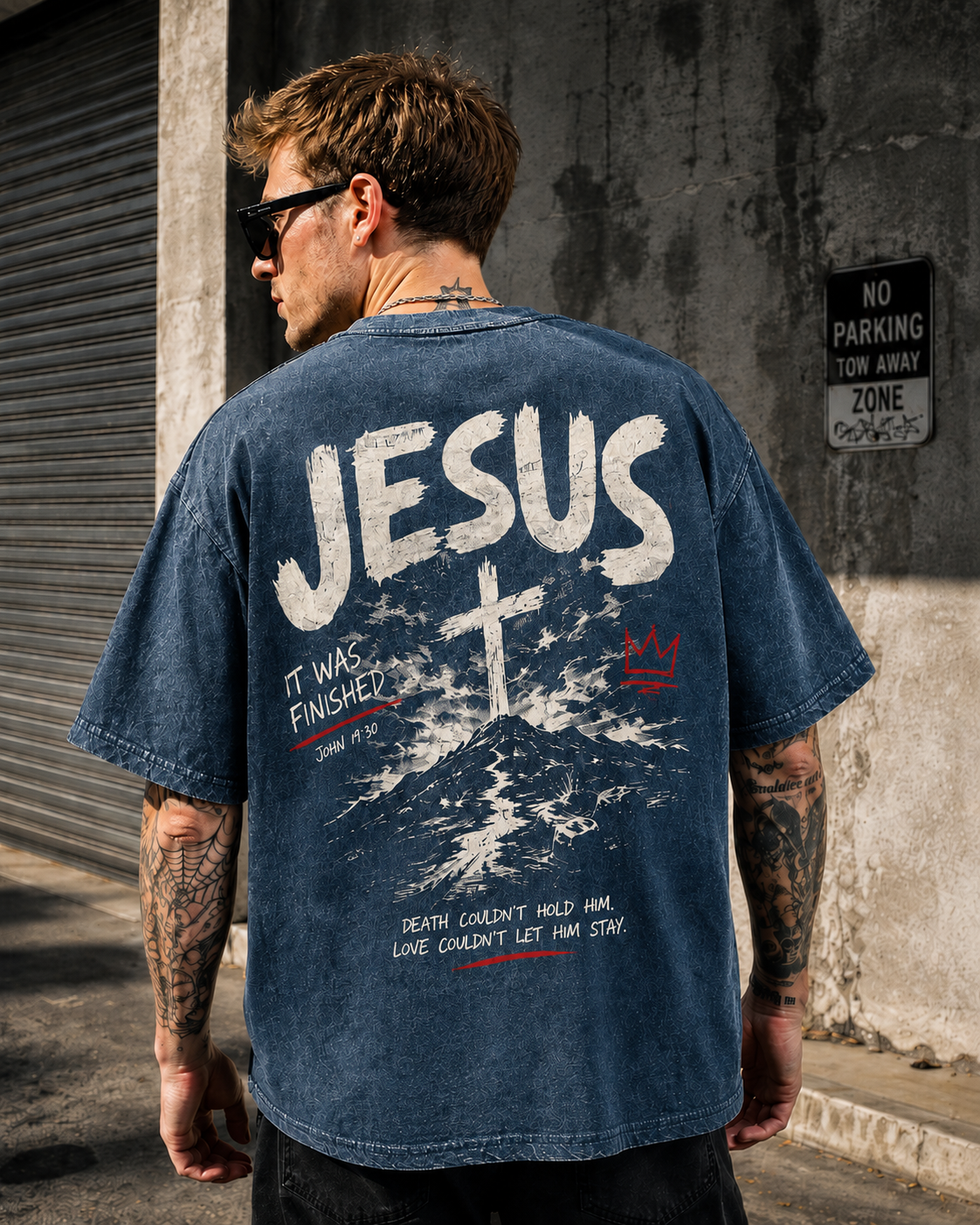 Jesus Vintage Washed Tee – Faith Graphic