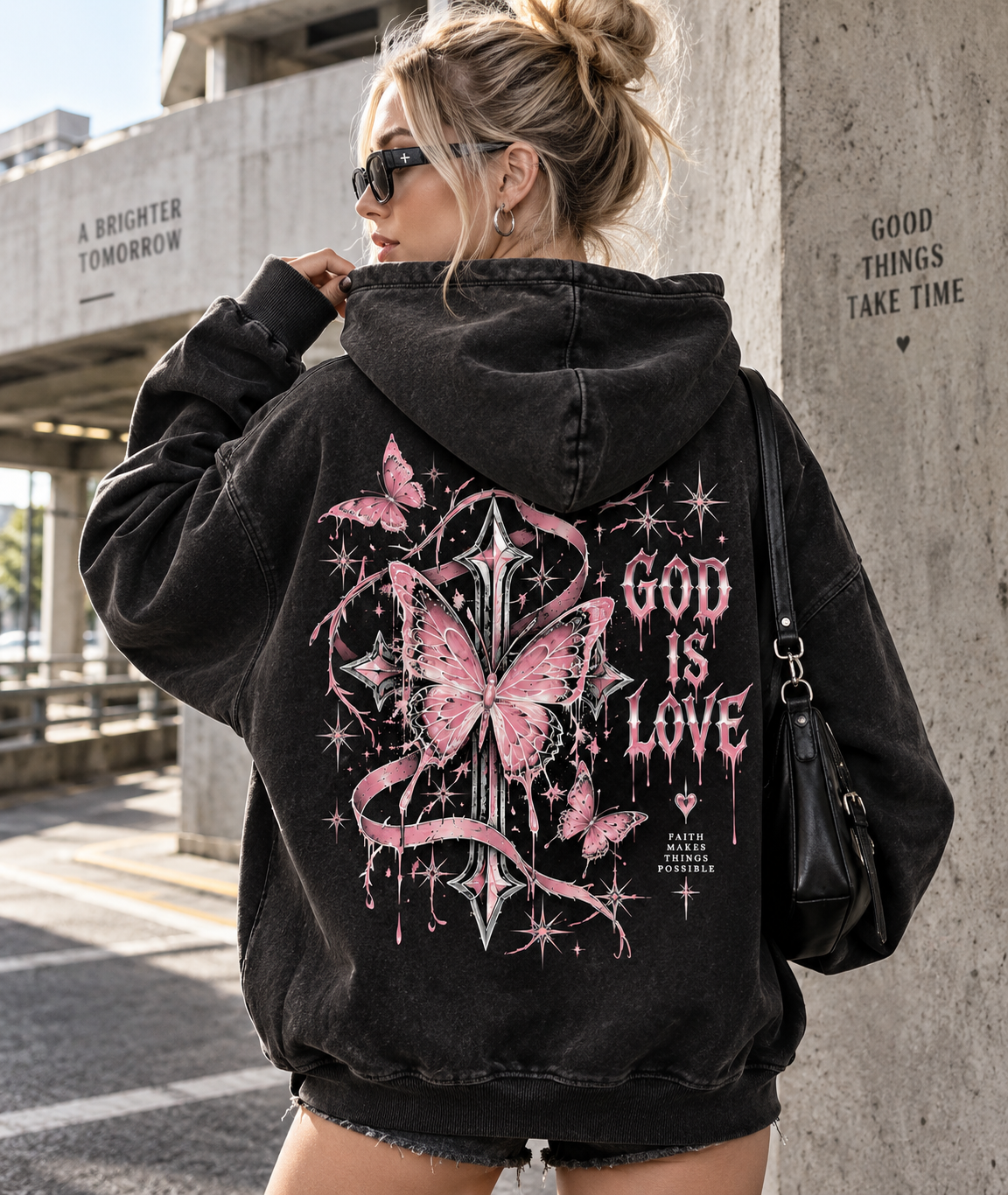 Vintage Butterfly “God Is Love” Hoodie