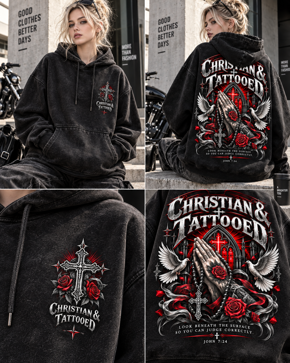 Christian & Tattooed – Vintage Faith Hoodie