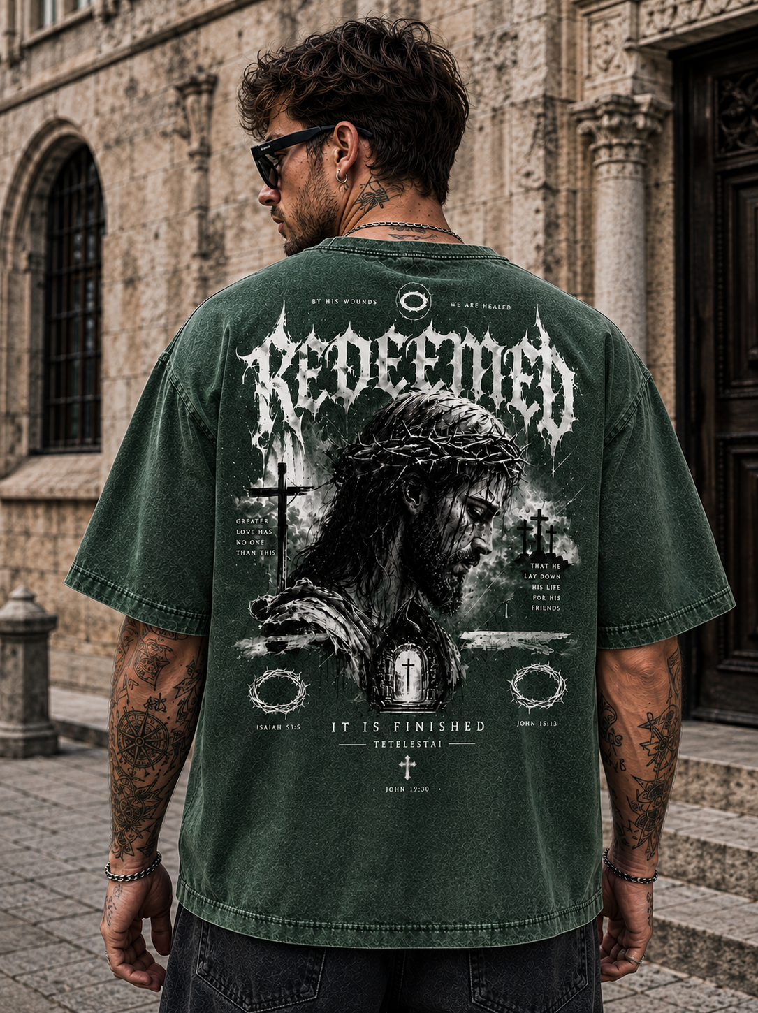 It Is Finished Graphic Oversized T-Shirt