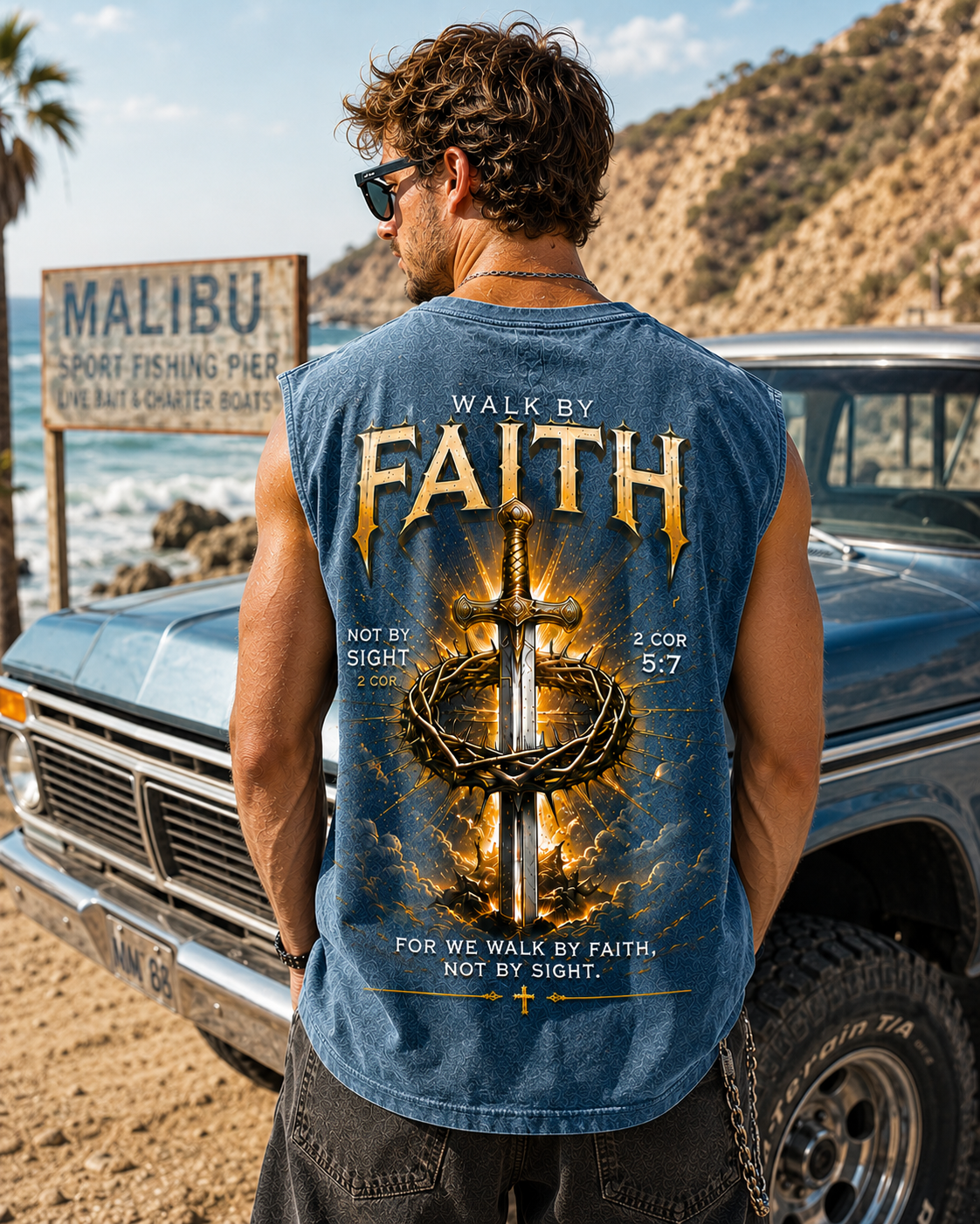 Walk By Faith – Vintage Cross Graphic Tank