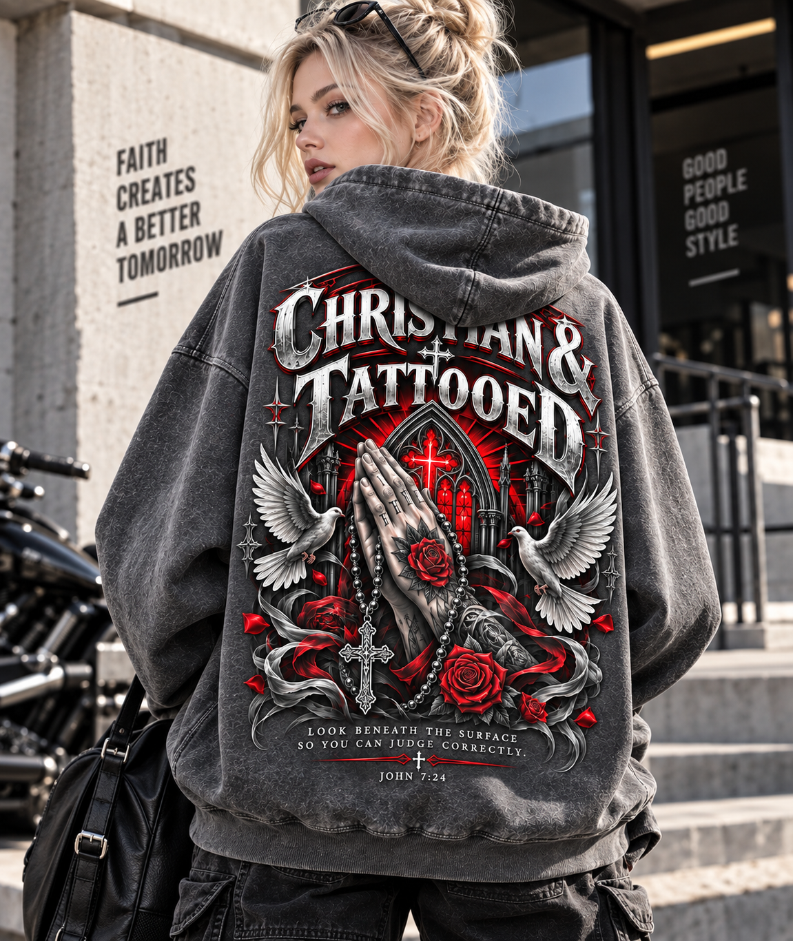 Christian & Tattooed – Vintage Faith Hoodie