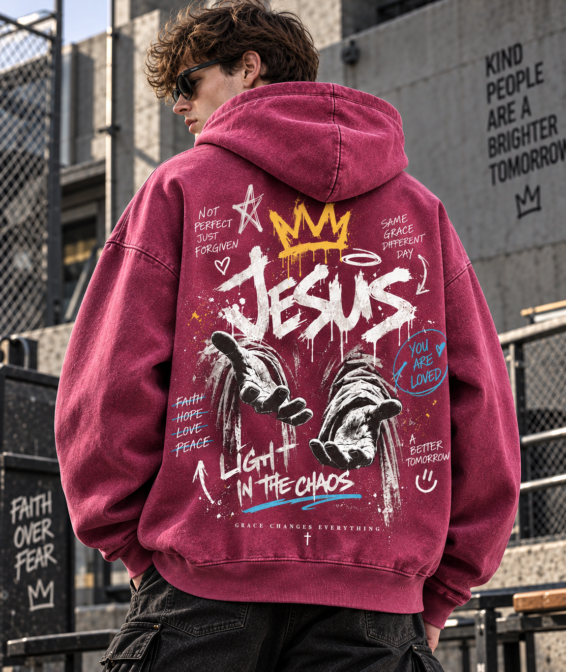 Jesus Light in the Chaos Hoodie