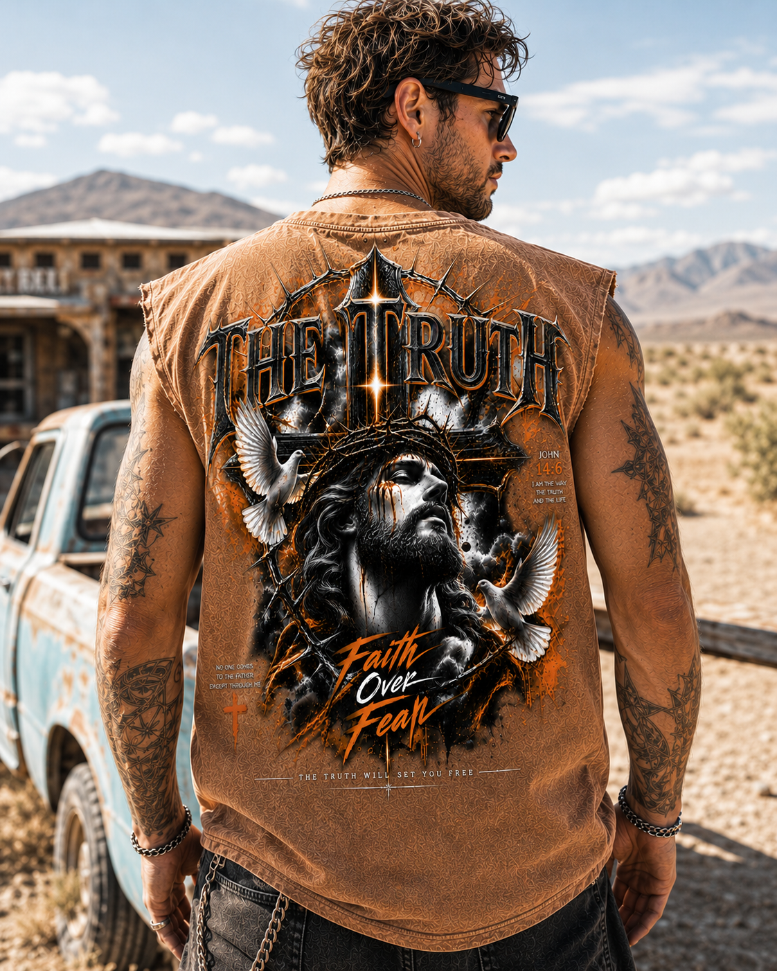 The Truth – Faith Over Fear Washed Tee
