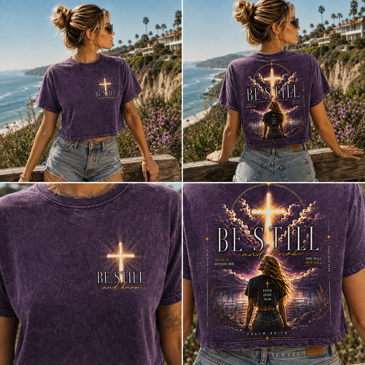 Be Still Vintage Faith Crop Tee