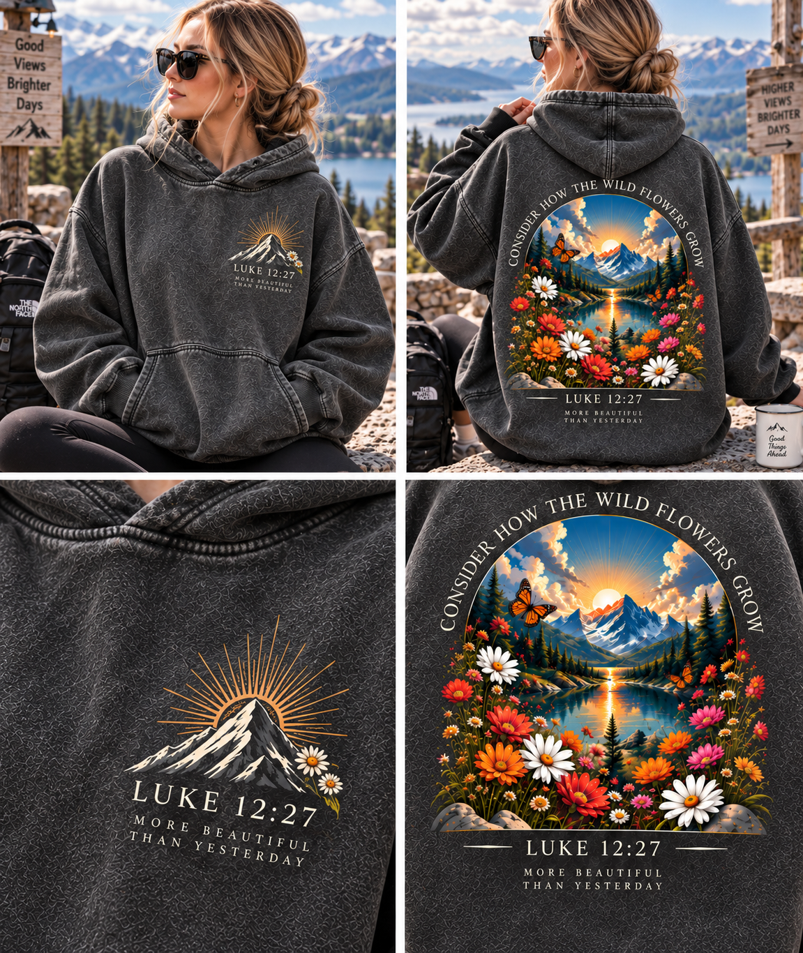 Wildflower Luke 12:27 Hoodie