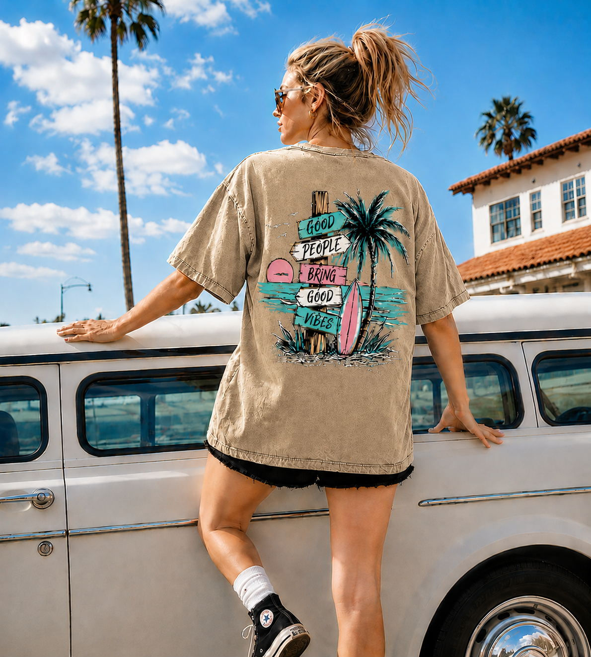 GOOD VIBES WASHED TEE