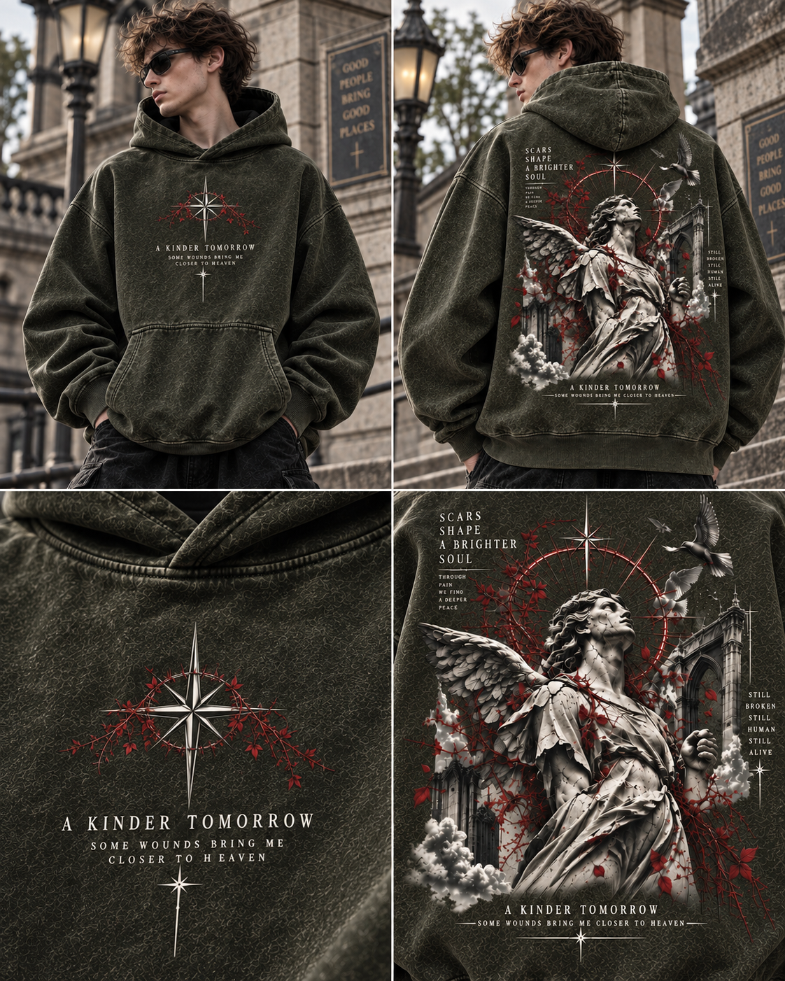 A Kinder Tomorrow – Gothic Angel Hoodi