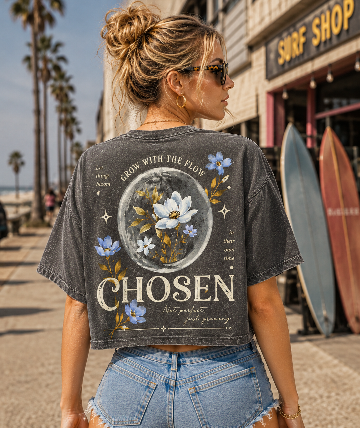 CHOSEN – Vintage Floral Crop Top