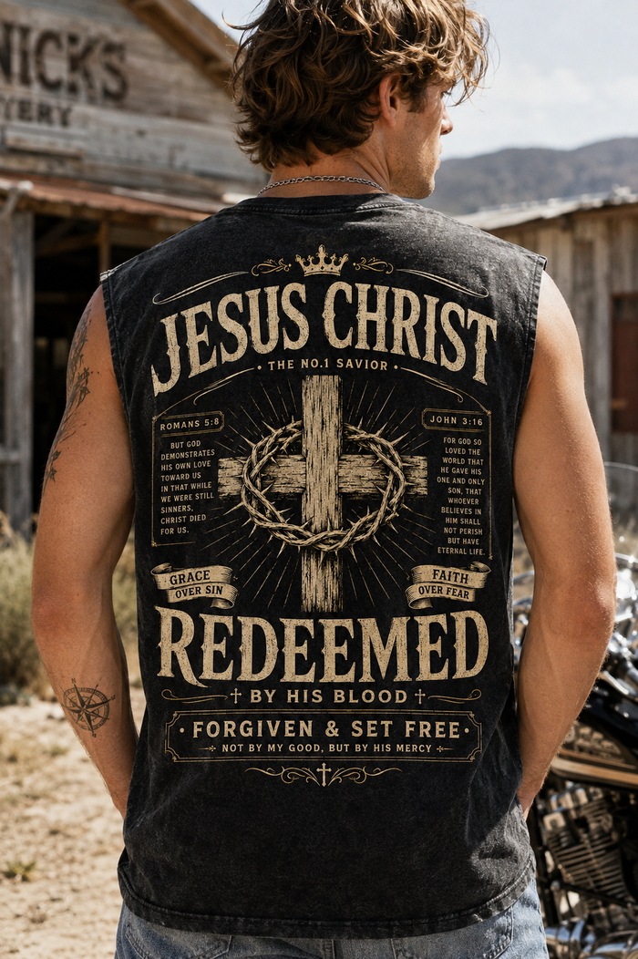 Jesus Christ Redeemed – Vintage Faith Tank Top