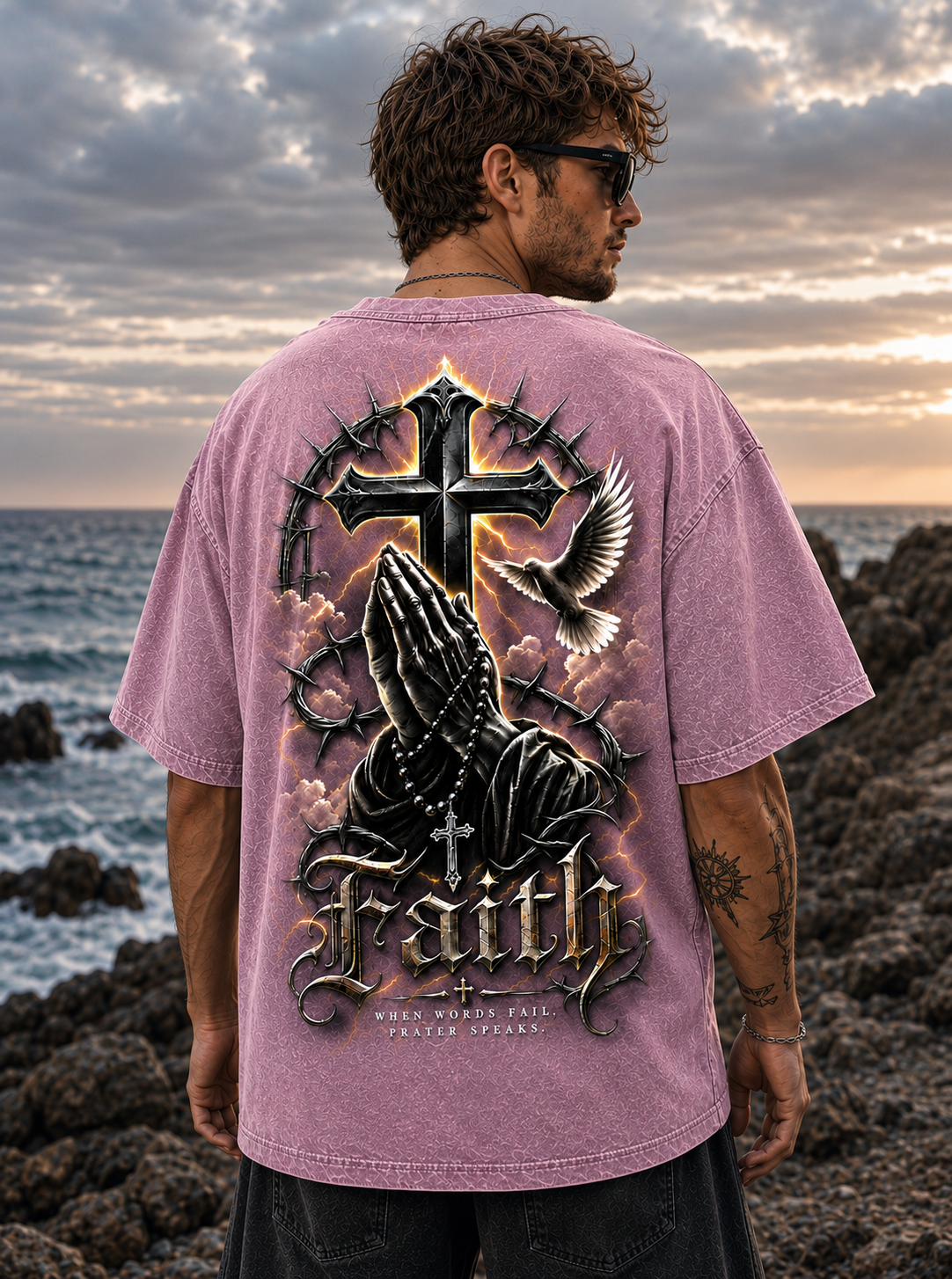 Faith Over Fear Vintage Graphic Tee