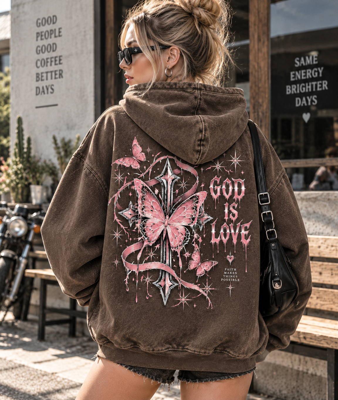 Vintage Butterfly “God Is Love” Hoodie