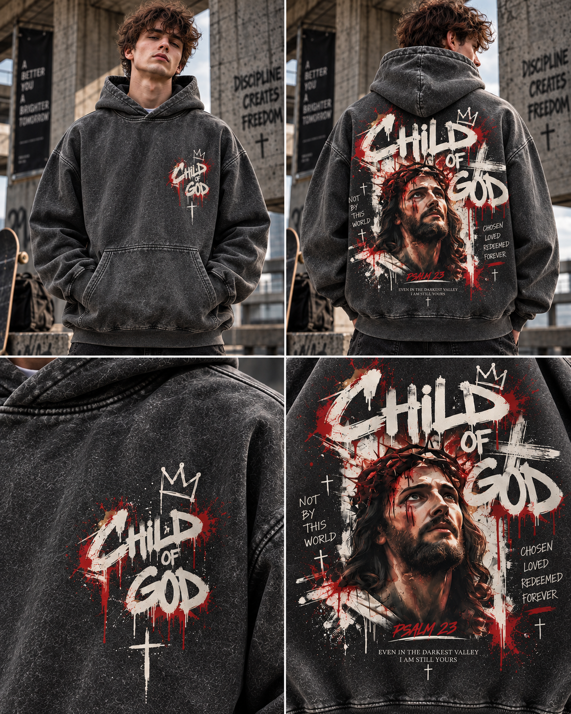 Child of God Vintage Hoodie – Faith Streetwear