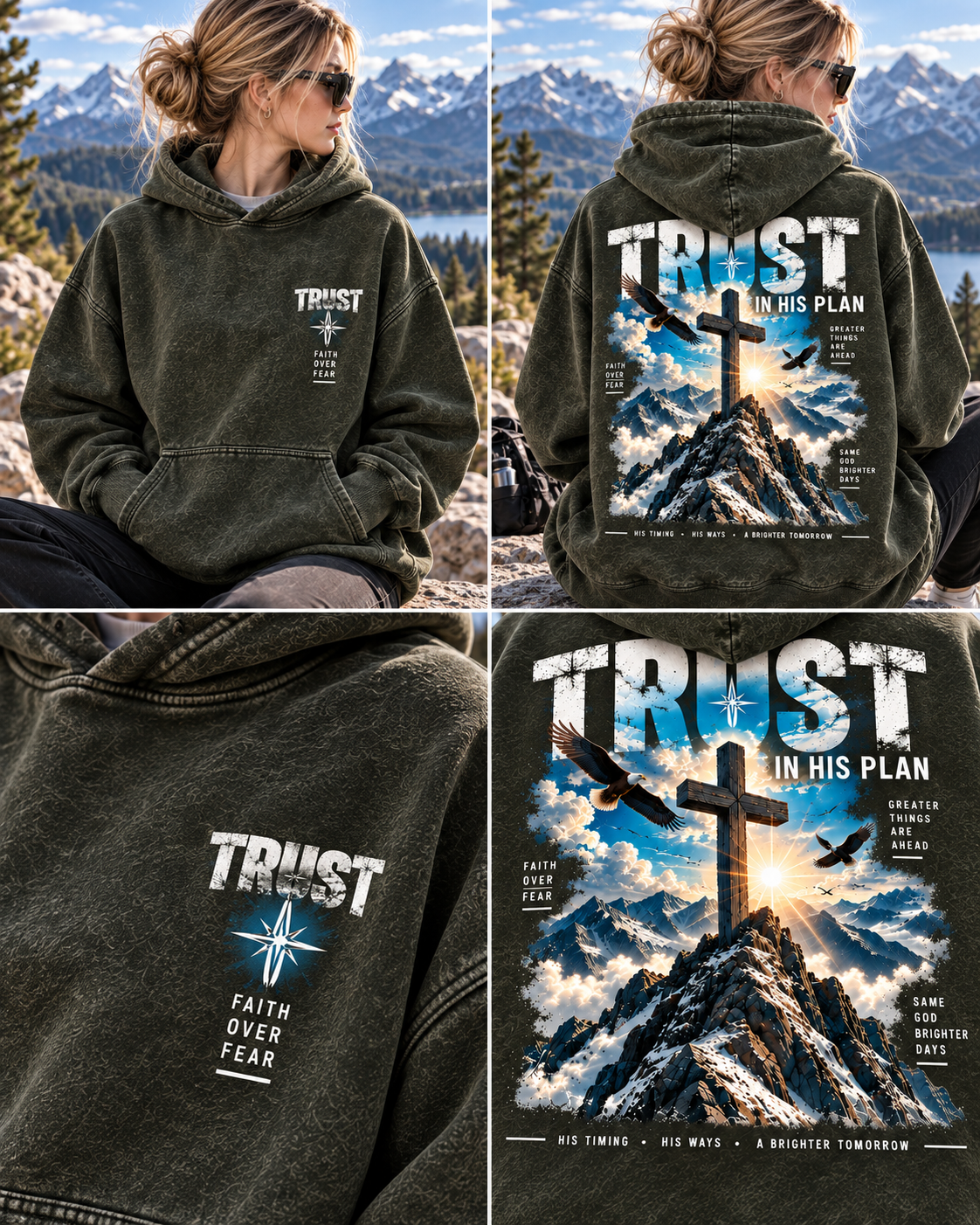 Trust In His Plan Hoodie – Vintage Mountain Faith