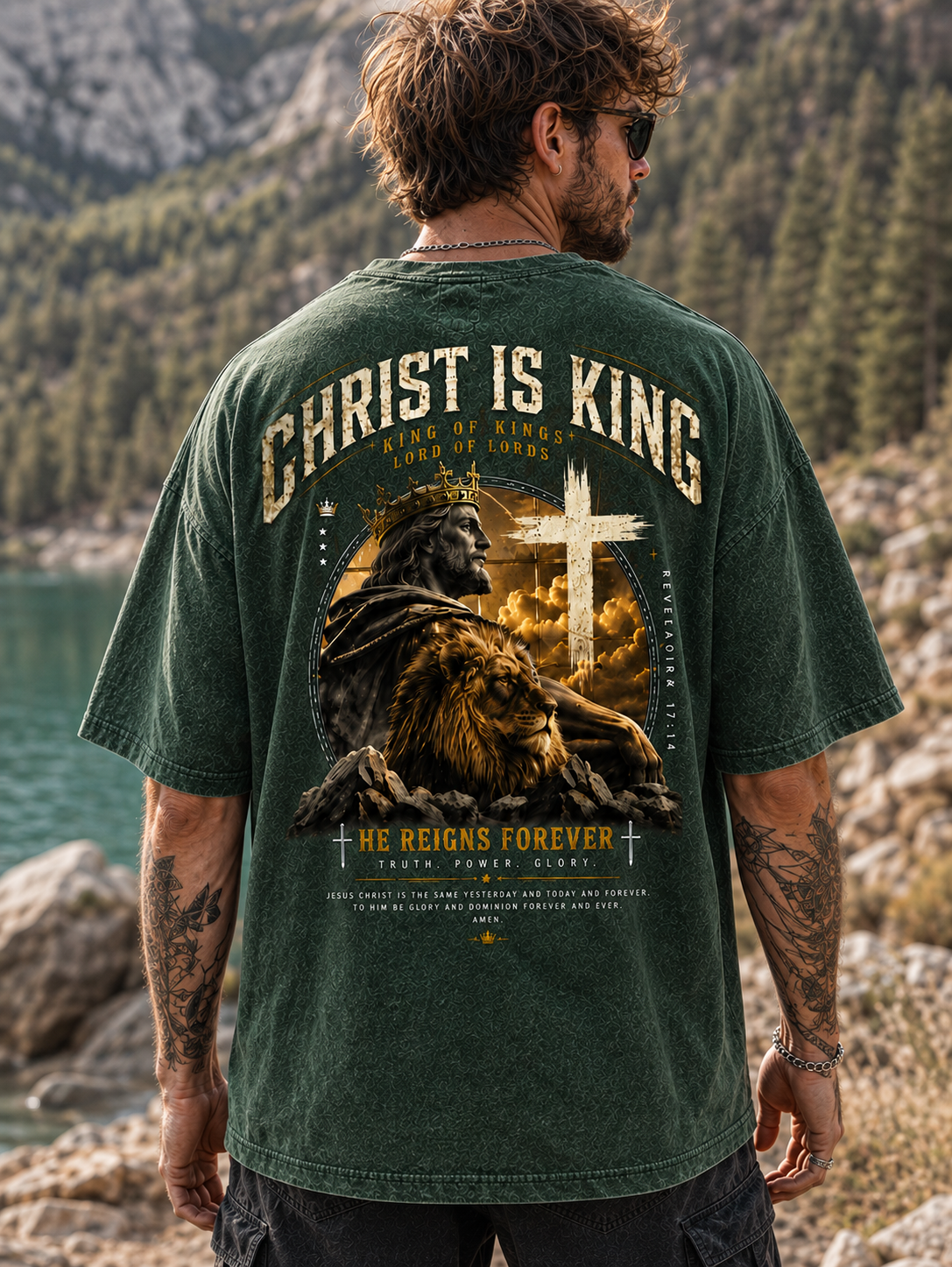 Christ Is King Vintage Graphic Tee