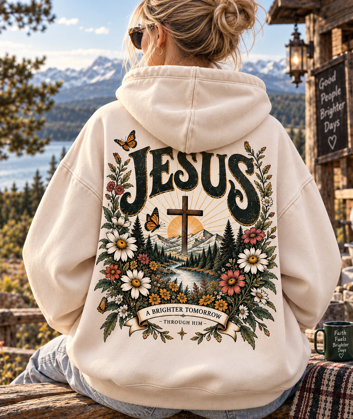 Jesus Vintage Wildflower Hoodie – A Brighter Tomorrow