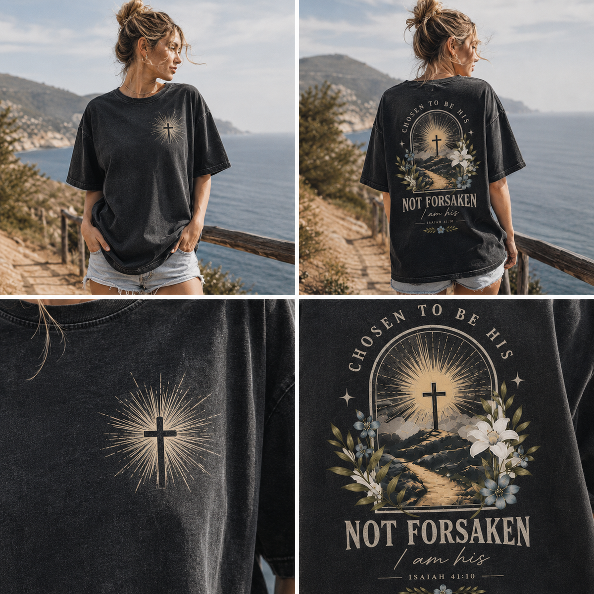 Faith Inspired Vintage Oversized T-Shirt – Chosen to Be His