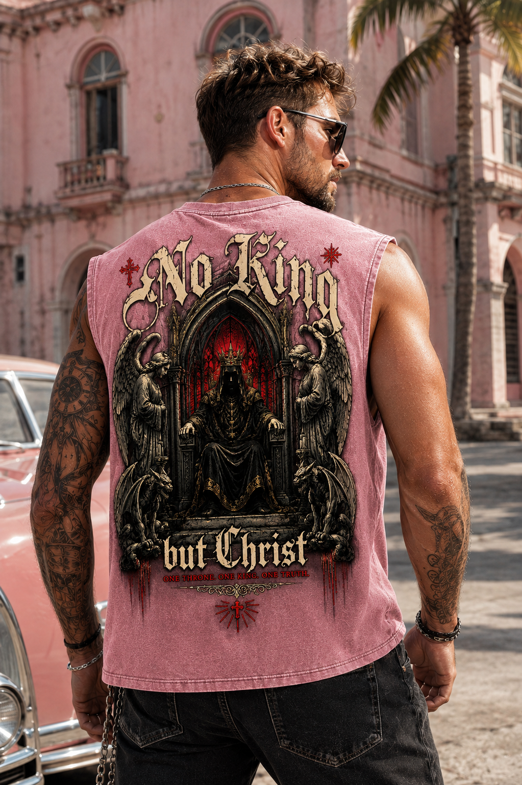 No King But Christ – Vintage Gothic Tank Top